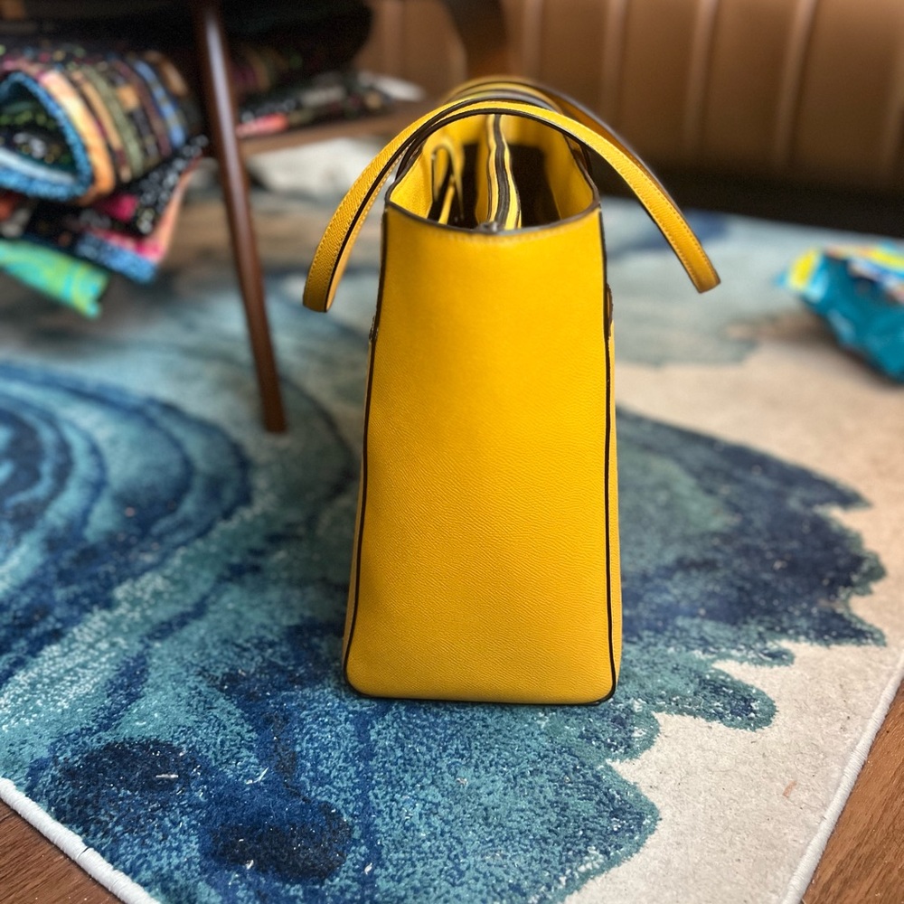 EUC Coach Yellow Work Tote - Picture 2 of 12